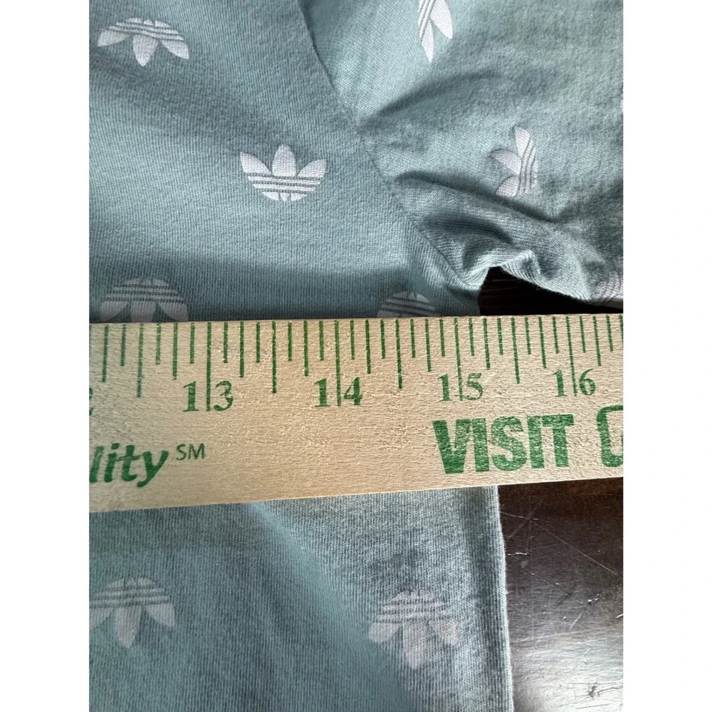 Adidas Originals Kids Mint‎ Green Trefoil All Over Print T-Shirt Size M 11-12Y